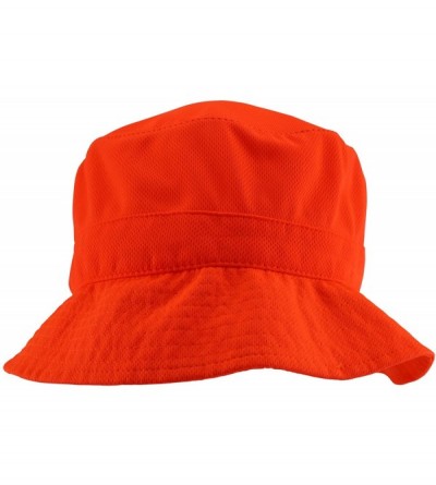 Bucket Hats Moisture Wicking UV Control Cotton Meah Bucket Hat - Neon Orange - C8196IXQG3Z $36.79