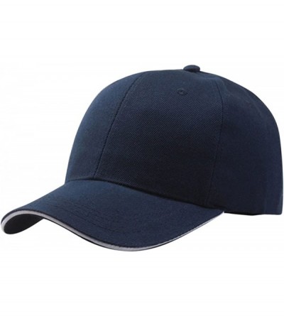 Baseball Caps Unisex Hats for Summer Baseball Cap Dad Hat Plain Men Women Cotton Adjustable Blank Unstructured Soft - Navy - ...