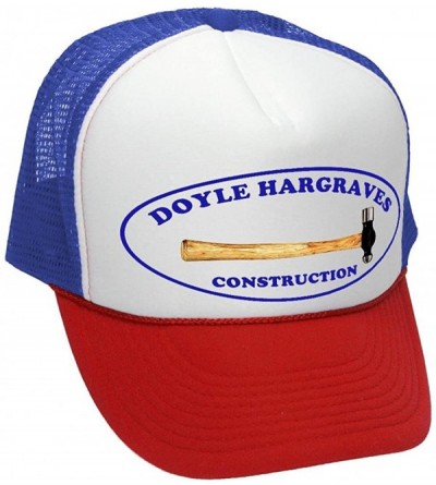 Baseball Caps Doyle HARGRAVES Construction - Sling Knife - Adult Trucker Cap Hat - Rwb - CN1827A6EZW $9.26