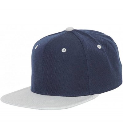 Baseball Caps Vintage Snapback Cap Hat - Navy/Grey - CU118VTKGG7 $10.37