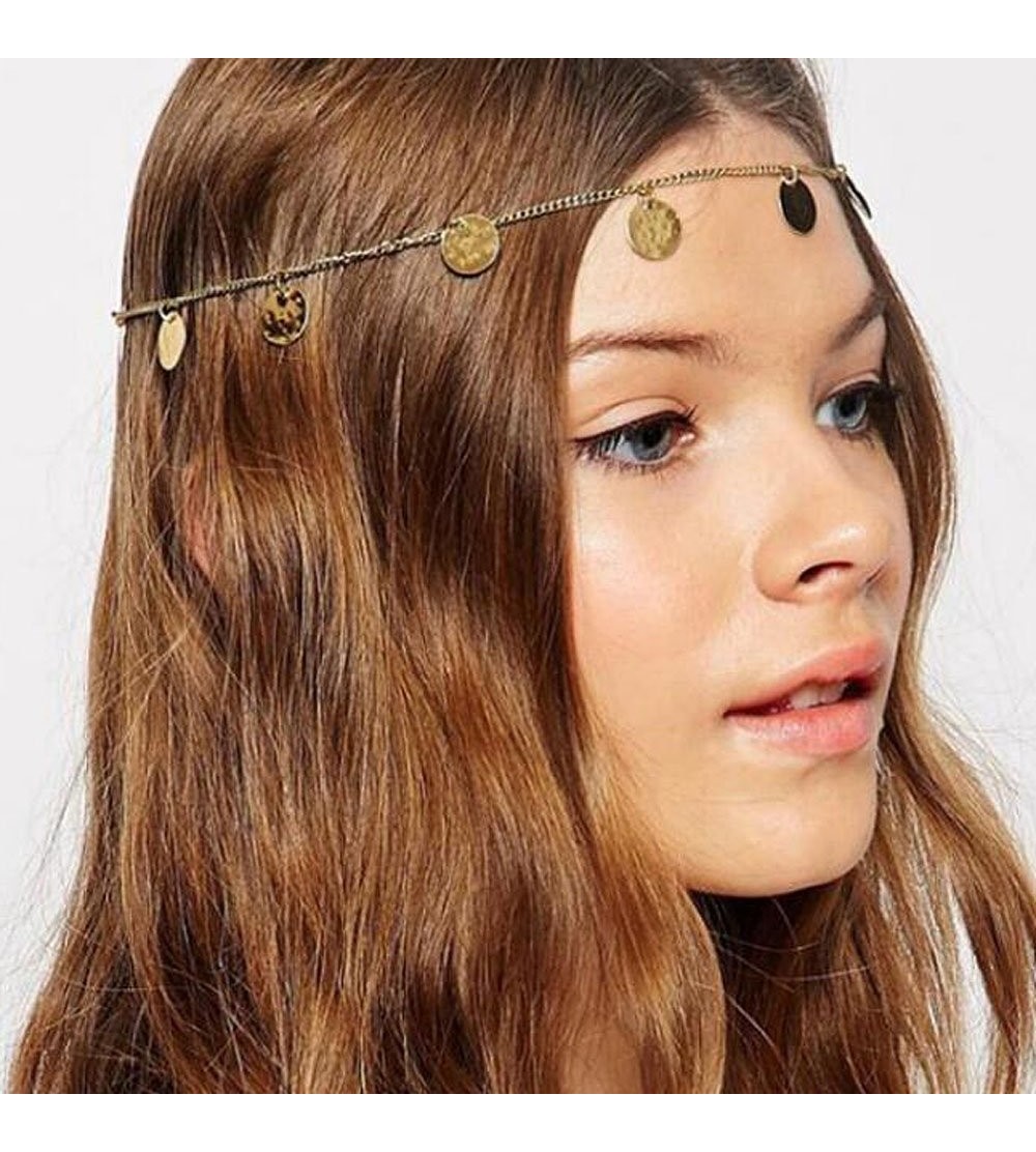 Headbands A&c 2016 Bohemia Alloy Coin Headband for Women- Fashion Headpieces for Girls. - CO12LD7ZS7F $9.95