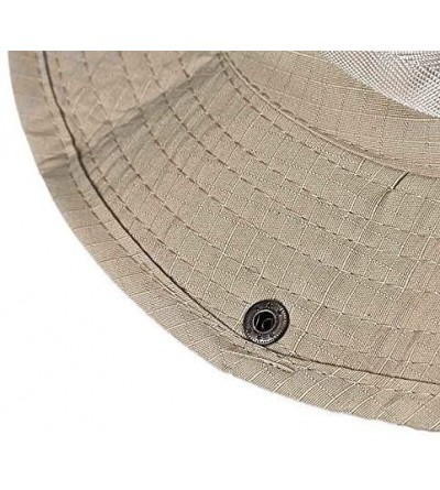 Cowboy Hats Fishing Sun Boonie Hat Waterproof Summer UV Protection Safari Cap Outdoor Hunting Hat - Beige - CA18TO5SZ0W $10.75