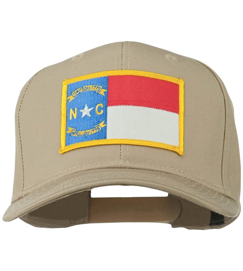 Baseball Caps Eastern State North Carolina Embroidered Patch Cap - Khaki - CS11PN6O3NN $13.44