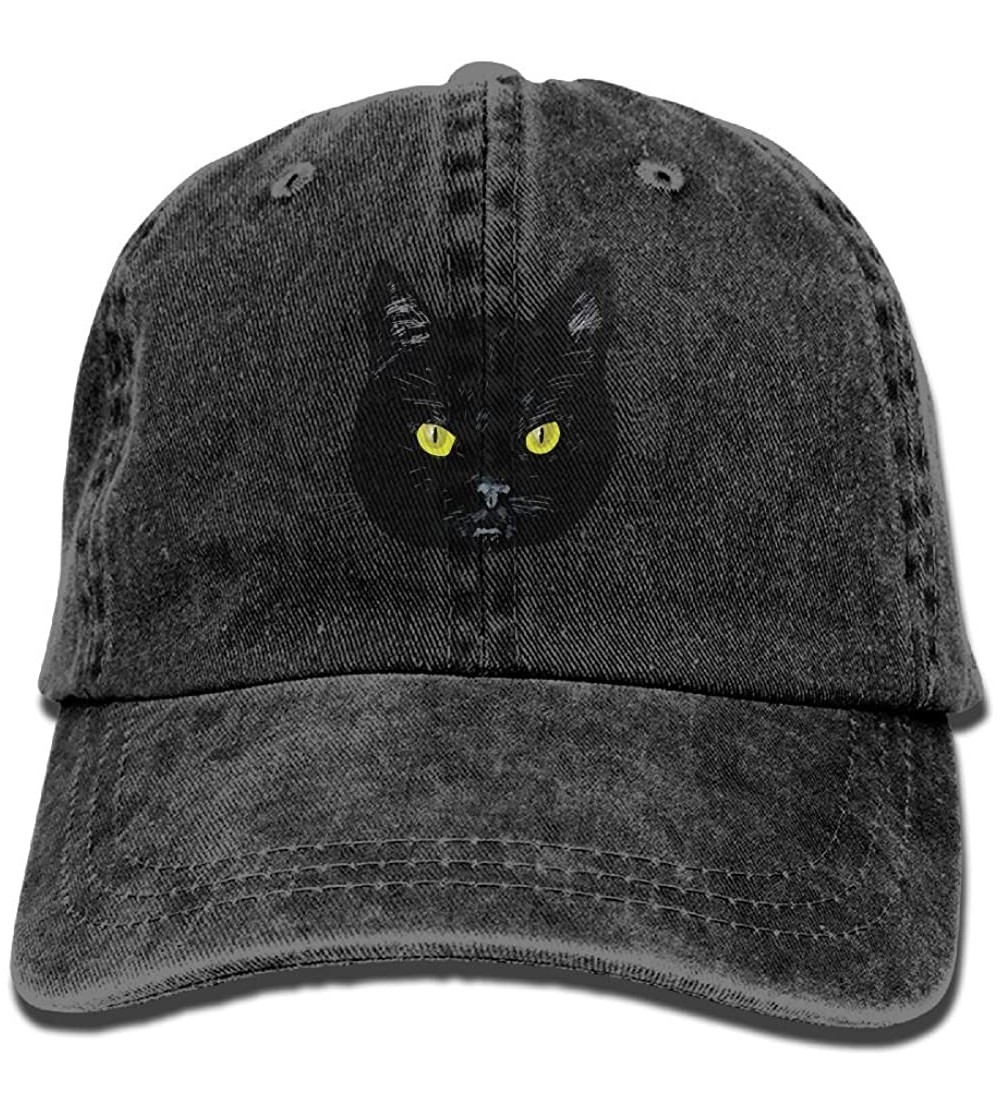 Cowboy Hats Black Cats are Not Alike Trend Printing Cowboy Hat Fashion Baseball Cap for Men and Women Black - Black - C118C3S...