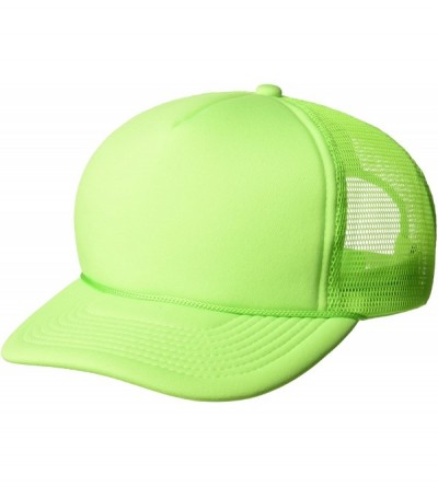 Baseball Caps Solid Color Neon Trucker Cap - Green - C91109SNGBZ $7.72
