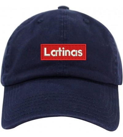 Baseball Caps Latinas Dad Hat Cotton Baseball Cap Polo Style Low Profile - Navy - CA18665XN9H $10.81