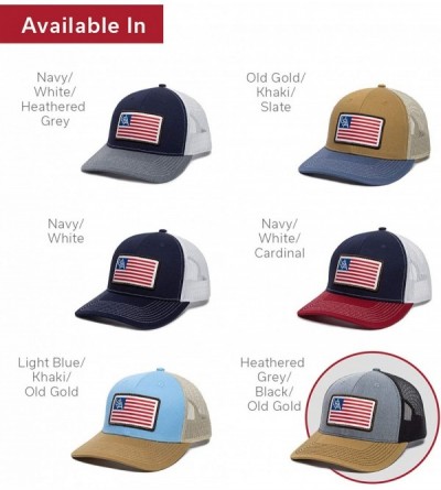 Baseball Caps American Flag USA Scout Patch Mesh Back Trucker Hat - Adjustable Snapback Baseball Cap for Men & Women - CT18AE...