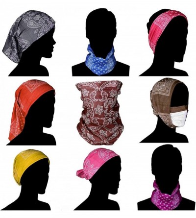 Headbands Flower Leaf Bandana Square Handkerchiefs Unisex and Neck Tie - Mandala 13 - CT18LT2HZ20 $9.77