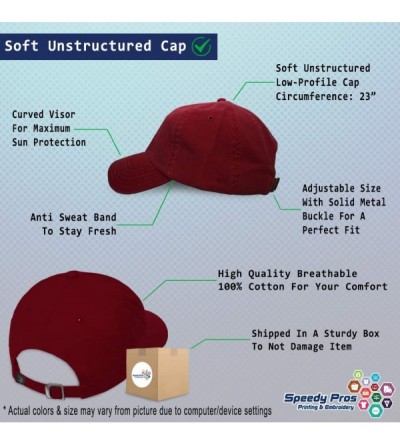 Baseball Caps Custom Soft Baseball Cap Pineapple Embroidery Dad Hats for Men & Women - Burgundy - CA18SLUE72Q $18.93