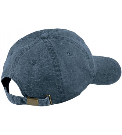 Baseball Caps Pair of Aces Embroidered Cotton Washed Baseball Cap - Navy - CM12KMER067 $13.58