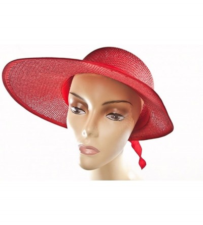 Sun Hats Straw Scoop Bow Back/Red/Red Hat Lady Society - CG112RT3EI9 $10.57