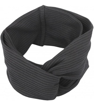 Headbands Women's Stretch Twisted Sports Headband Fashion Wide Head Wrap Hair Band - Black - CT1802GN0UR $6.96