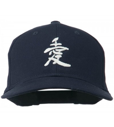 Baseball Caps Japanese Chinese Love Embroidered Cap - Navy - CC11RNPK3D1 $17.39