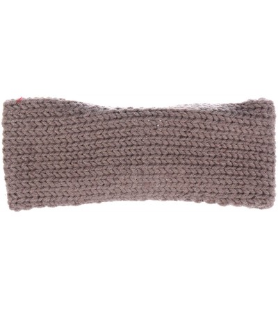 Cold Weather Headbands Womens Winter Chic Turban Bowknot/Floral Crochet Knit Headband Ear Warmer - Knit Bowknot Beige - C718A...