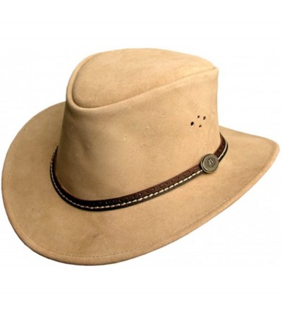 Cowboy Hats Traders Suede Leather Hat New Mainlander 5H23 - Tan - CI114OB1CI7 $89.26