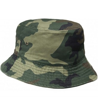 Bucket Hats Short Brim Visor Cotton Bucket Sun Hat - Woodland Camo - CT11Y2Q5WT9 $11.11