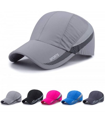 Baseball Caps Quick Drying Sport Baseball Cap Unisex Lightweight Running Hat Outdoor Mesh UV Protection Sun Hat - 1-lightgray...