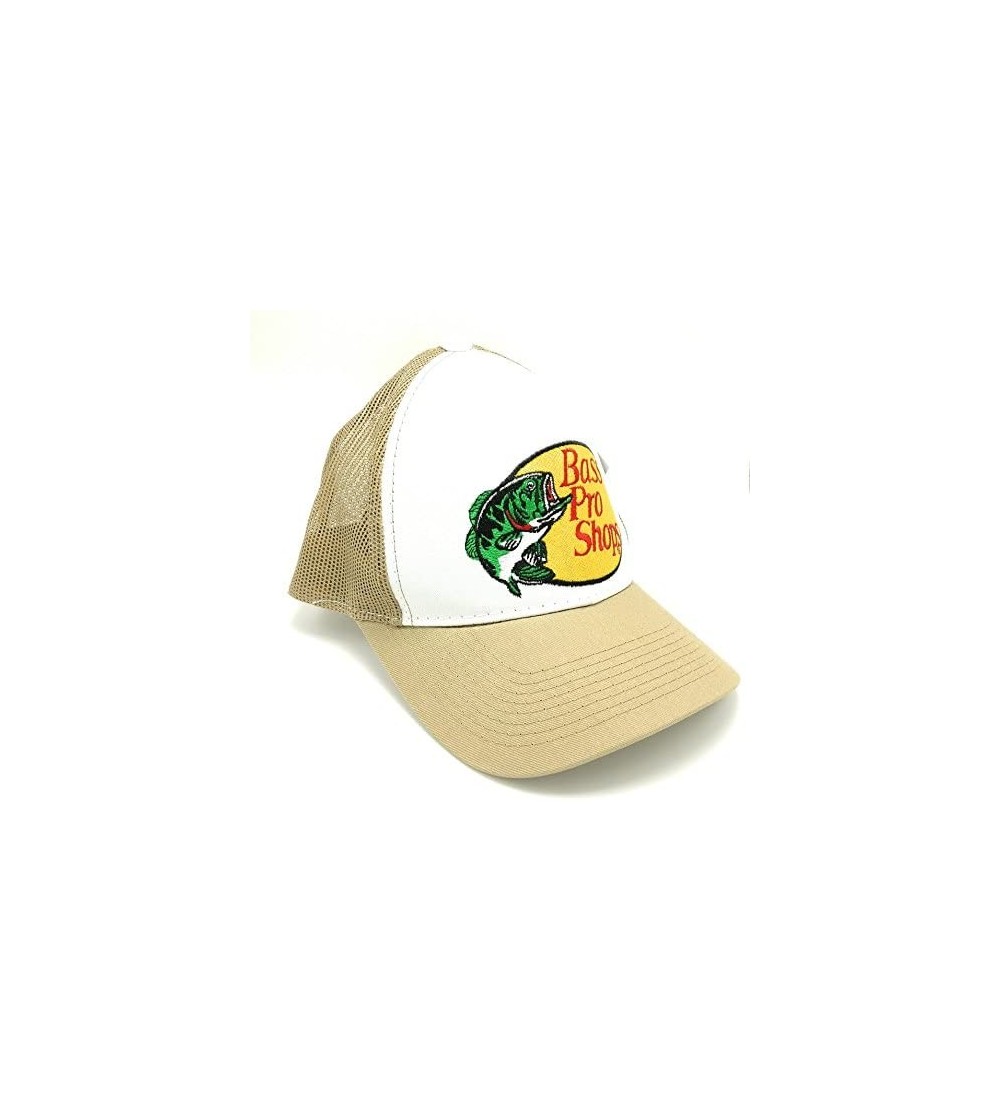 Baseball Caps Pro Shops Embroidered Logo Mesh Hat (Tan) - CG12KP878KN $13.25