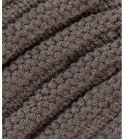 Skullies & Beanies Evony Womens Ribbed Pom Beanie Hat with Warm Fleece Lining - One Size - Dark Grey - CV187ND0ZT0 $18.75