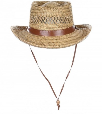 Sun Hats Classic Summer Protective Lifeguard Natural Straw Beach Sun Hat - Sw3690-brown - CD18ESRW6IX $21.38
