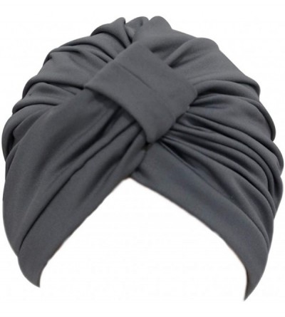Skullies & Beanies Women's Chemo Pre Tied Cap Hair Wrap Cover Up 2 Pack - Gray - CF18ECCRM04 $21.14