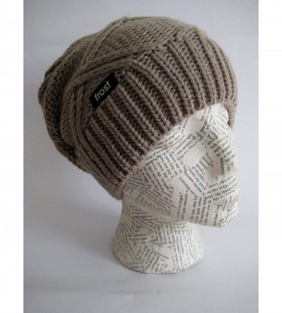 Skullies & Beanies Slouchy Beanie for Women - Plush Knitted Winter Hat Stocking Cap M113NF - Light Brown - CP11QBZZ3S9 $11.69