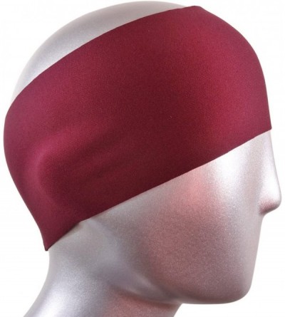 Headbands WICKING HEADBAND Sweatband - Burgundy - C711KRYTZL1 $9.33