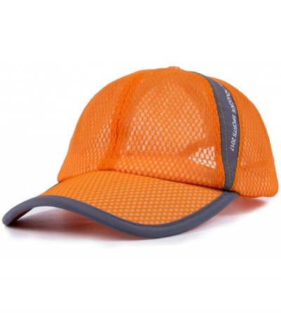 Baseball Caps Unisex Women Men Quick Dry Mesh Breathable Baseball Cap Adjustable Snapback Out Door Sports Sun Golf Hats - C51...