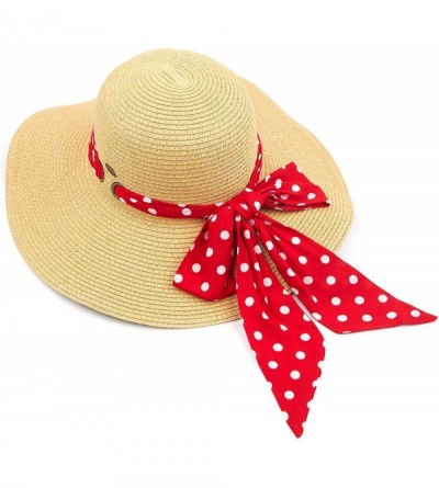 Sun Hats Pull Through Sash Scarf Eyelets Straw Hat Floppy Foldable Roll up Beach Travel Sun Hat (ST-2026-3017-20) - CZ194RT99...
