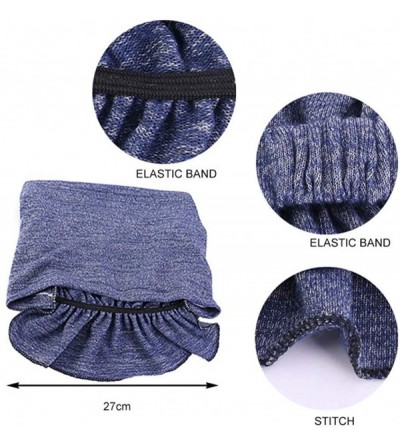 Headbands Womens 3-Pack Cotton Knit Beanie Sleep Turban Hat Headwear for Cancer - Color A - CU18HNU6CL5 $14.00