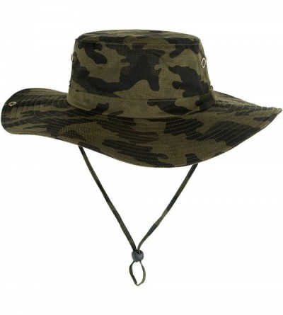 Sun Hats Choies Unisex Outdoor Waterproof Boonie Hat Sun Protection Wide Brim Breathable Fishing Sun Hat - CX1804ML9R5 $14.24