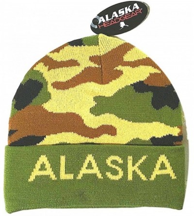 Skullies & Beanies Alaska Beanie Hat Skull Camo Head Knit Stocking Hat - CC110E35JXN $11.67