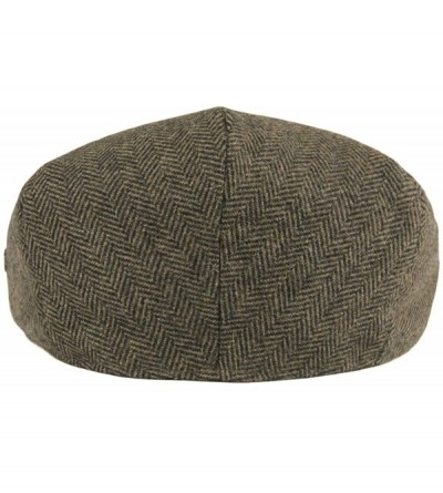 Newsboy Caps Men's Herringbone Flat Ivy Newsboy Hat Wool Blend Gatsby Cabbie Cap - Khaki - CN18NZ2H95L $21.99