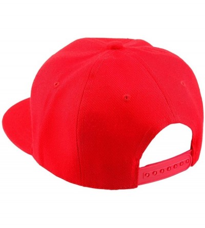 Baseball Caps Women Men Snapback Hats-Patchwork Solid Color Flat Bill Baseball Cap - 011-red - CA12LGNGP91 $10.56