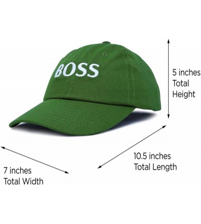 Baseball Caps BOSS Baseball Cap Dad Hat Mens Womens Adjustable - Olive - C218M9LU0K8 $10.15