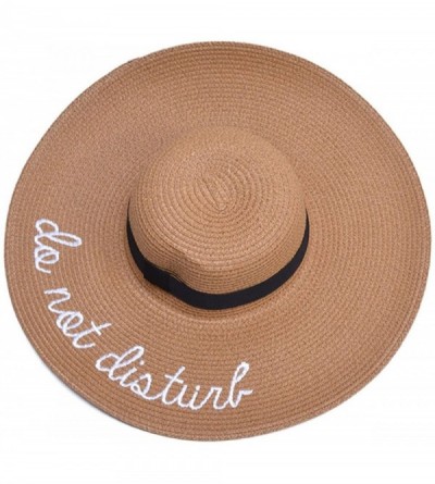 Sun Hats Do Not Disturb Women Floppy Bucket Summer Sun Hat Kentucky Derby A420 - Khaki - CH17YH69NEM $28.79