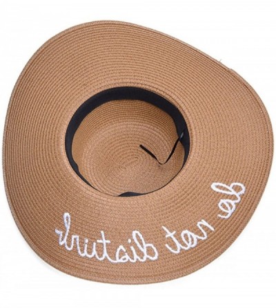 Sun Hats Do Not Disturb Women Floppy Bucket Summer Sun Hat Kentucky Derby A420 - Khaki - CH17YH69NEM $28.79