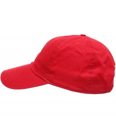 Baseball Caps Plain Stonewashed Cotton Adjustable Hat Low Profile Baseball Cap. - Red - C712NZGMT9X $11.70