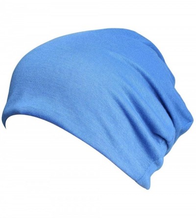 Skullies & Beanies Winter Hat for Men Women Skullies Beanies Thin Breathable Elastic Fashion Hip Hop Cap - Blue - CV194YGH27Q...