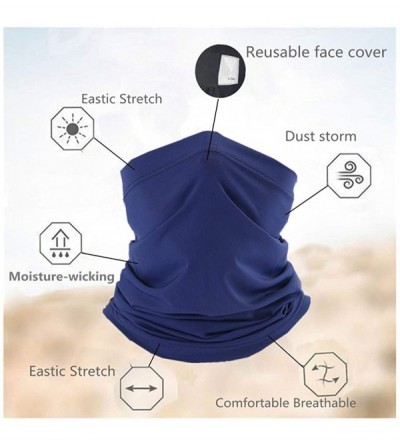 Balaclavas 3 OR 2Pack Neck Gaiter Breathable Face Cover Bandanas Balaclava Infinity Scarf for Women Men - Blue - CQ1982ZYIWE ...