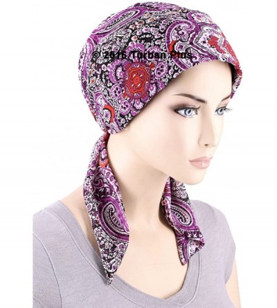 Skullies & Beanies Chemo Fashion Scarf Easy Tie Padded Cotton Lined Turban Hat Headwear for Cancer - CE12I8Y7TMX $21.61