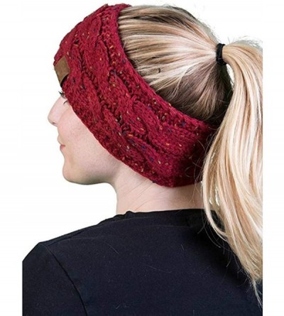 Skullies & Beanies Unisex Men Women Crochet Warm Winter Boho Knitting Baggy Beanie Hat Braided Head Cap - Wine 3 - CP18KC233M...