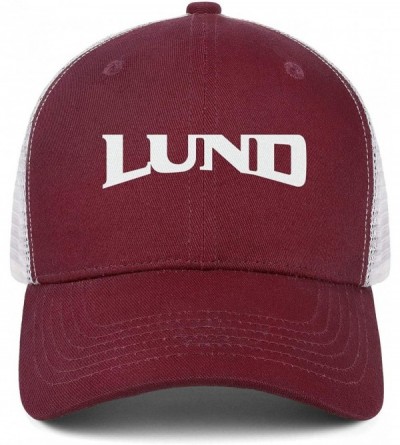 Baseball Caps Stylish Mens Trucker Hat Lund-Logo- Baseball Caps for Women Crazy Cotton Adjustable Unisex Mesh Ball Cap - CP18...