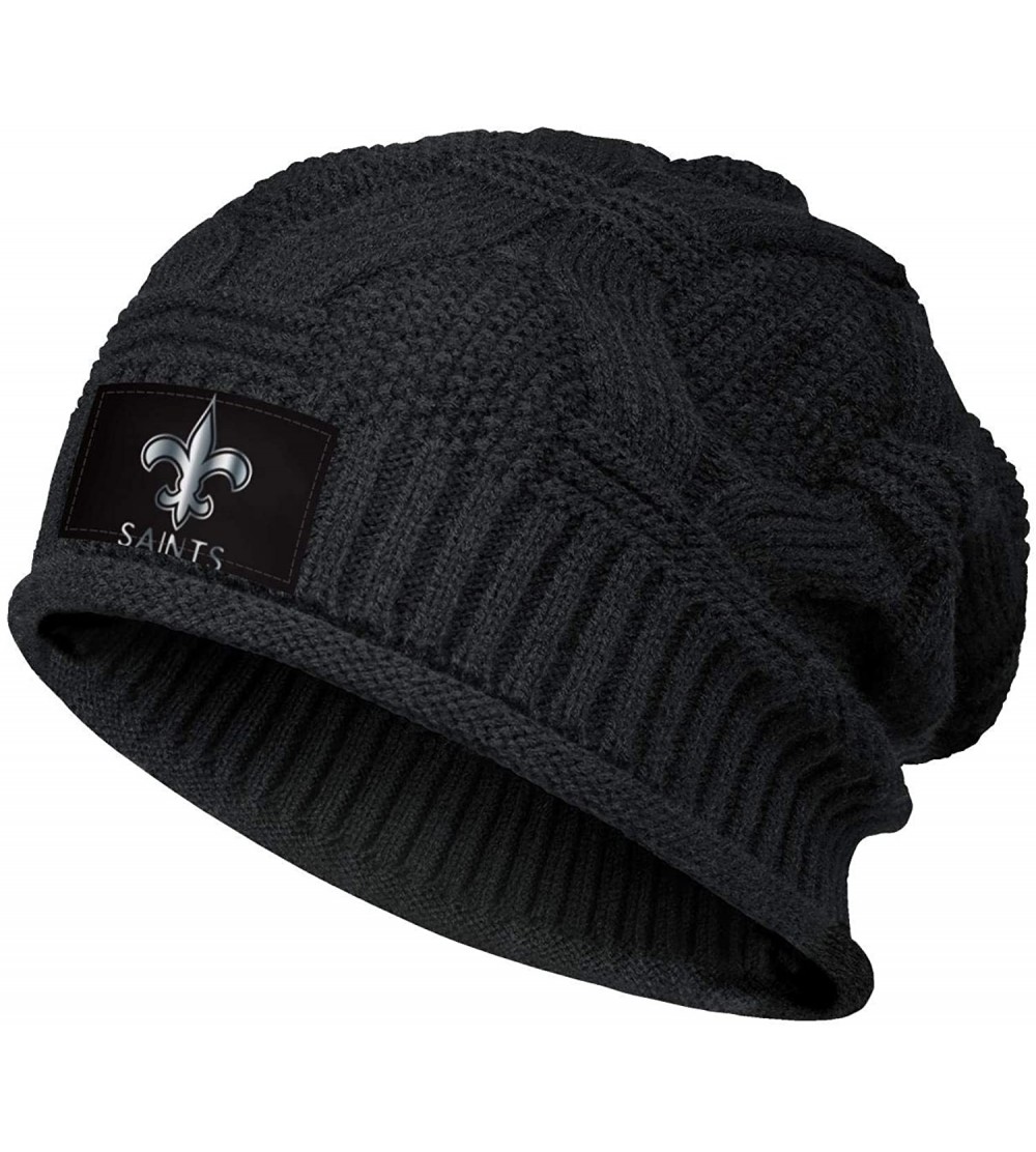 Skullies & Beanies Trendy Winter Warm Beanies Hat for Mens Women's Slouchy Soft Knit Beanie Cool Knitting Caps - Black-20 - C...