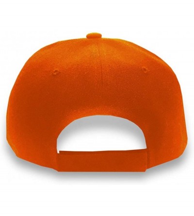 Baseball Caps Custom Baseball Hat Bowling Splash Embroidery Team Name Acrylic Structured Cap - Orange - CW18ONQKXZN $24.31