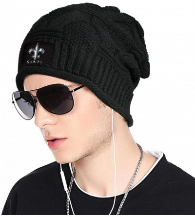 Skullies & Beanies Trendy Winter Warm Beanies Hat for Mens Women's Slouchy Soft Knit Beanie Cool Knitting Caps - Black-20 - C...