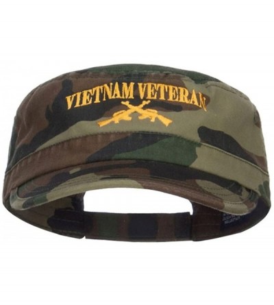 Baseball Caps Vietnam Veteran Embroidered Camo Army Cap - Camo - CS12HV9R96R $25.79