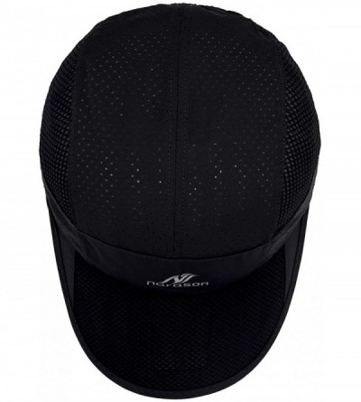 Sun Hats Sun Visor Hats Lightweight Cooling Sports Hat UV Protection Ultra Thin Breathable Baseball Hats - Black - CP18THRZGI...