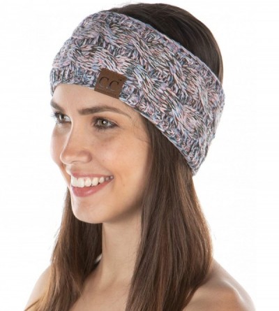 Cold Weather Headbands E5-n18 Women's Headwrap Warm Knit Winter Ear Warmer Headband- 4-Tone Rose 18 - C618Y8H760U $9.88