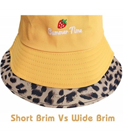 Sun Hats Fashion Fruit Bucket Hat for Women Trendy Strawberry Painted Foldable Summer Cotton Fisherman Sun Caps - CD18RXY3X8T...
